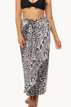 Sarongs|Sundrenched Snake Cheetah Tube Sarong Black