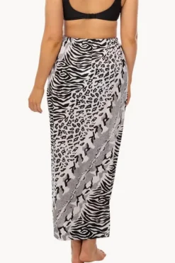 Sarongs|Sundrenched Snake Cheetah Tube Sarong Black