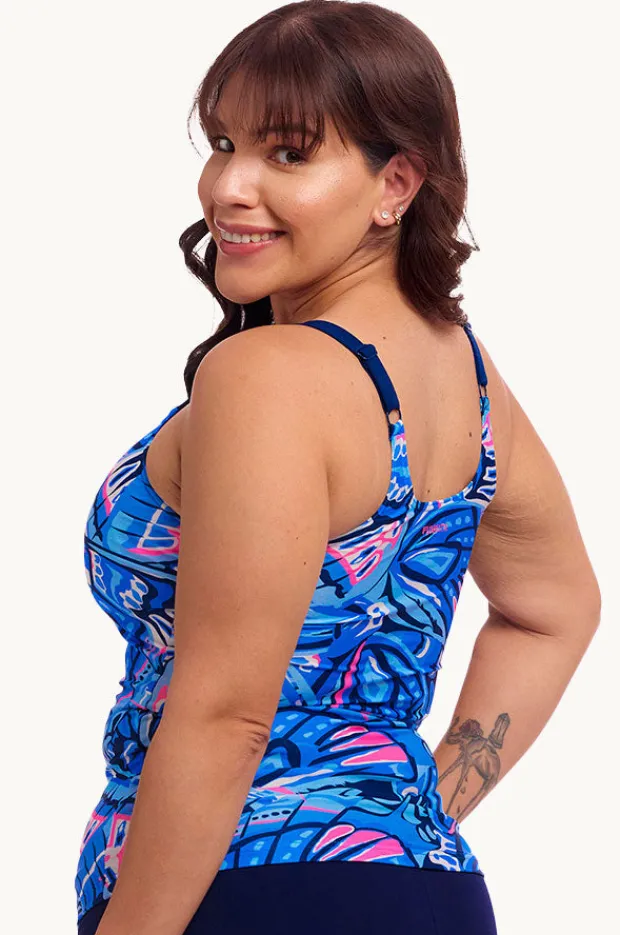 Tankini Tops|Funkita Soaring Hi Scoop Neck Tankini Separate Blue/pink