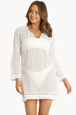 Overswim|Sunseeker Soho Broderie Cover Up WHITE