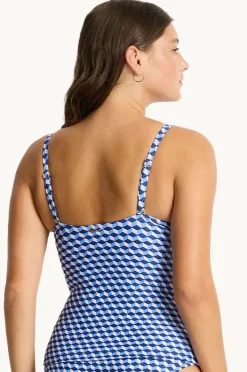 Tankini Tops|Sea Level Solara Cross Front Tankini Separate Blue