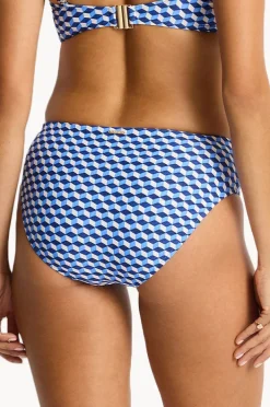 Bottoms|Sea Level Solara Mid Bikini Pant Blue