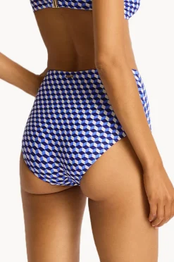 Bottoms|Sea Level Solara Panelled High Waist Pant Blue