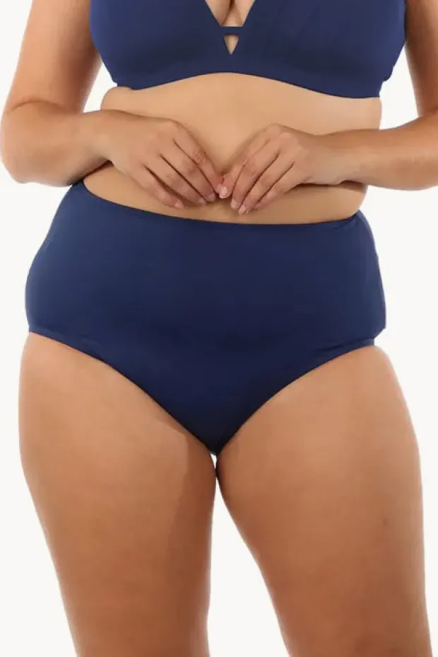 Bottoms|Maxine Solid Full Pant Navy