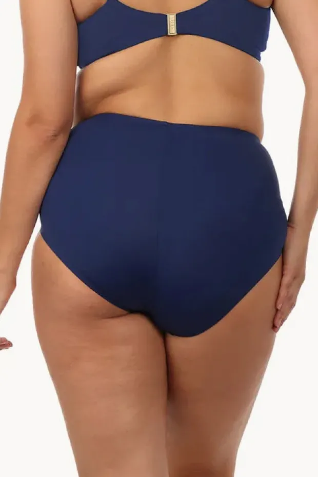 Bottoms|Maxine Solid Full Pant Navy