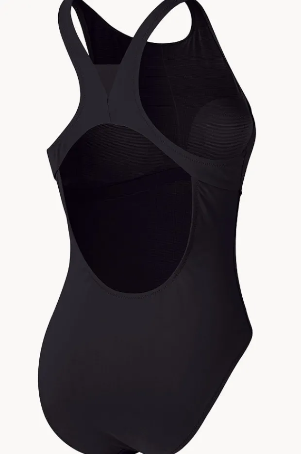 One Pieces|Speedo Solid High Neck One Piece BLACK
