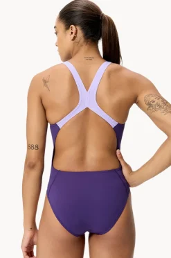 One Pieces|Speedo Solid Powerback One Piece Purple