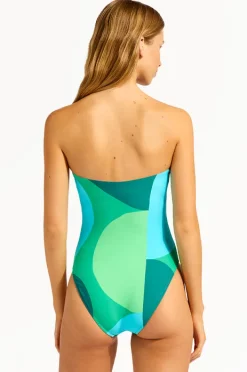 One Pieces|Seafolly Sorrento DD Cup Bandeau One Piece Vivid green