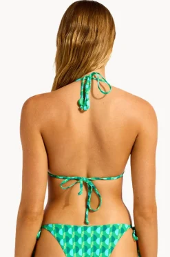 Bikini Tops|Seafolly Sorrento Reversible Longline Slide Tri Vivid green