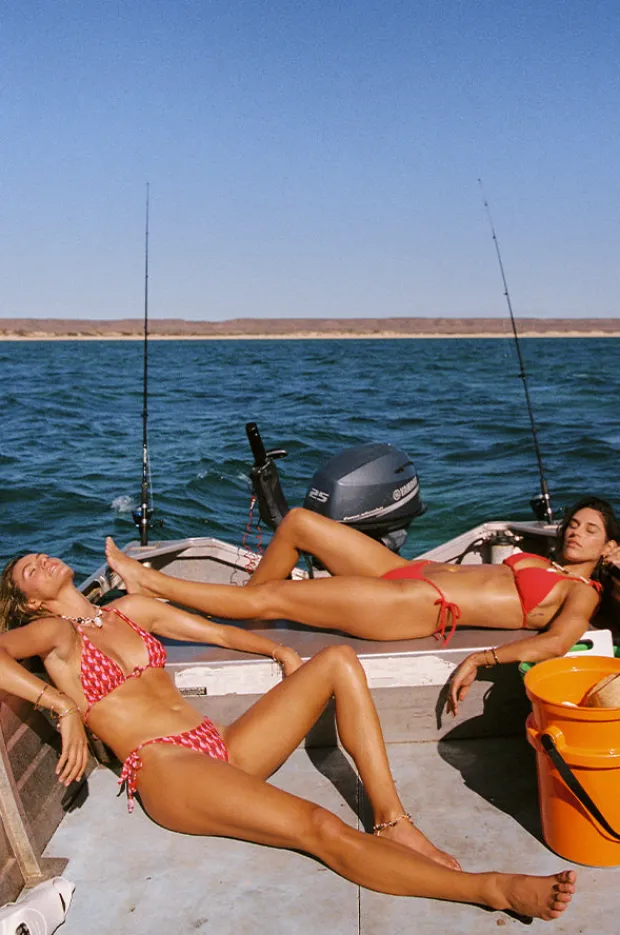 Bikini Tops|Seafolly Sorrento Reversible Longline Slide Tri Flame