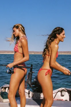 Bikini Tops|Seafolly Sorrento Reversible Longline Slide Tri Flame