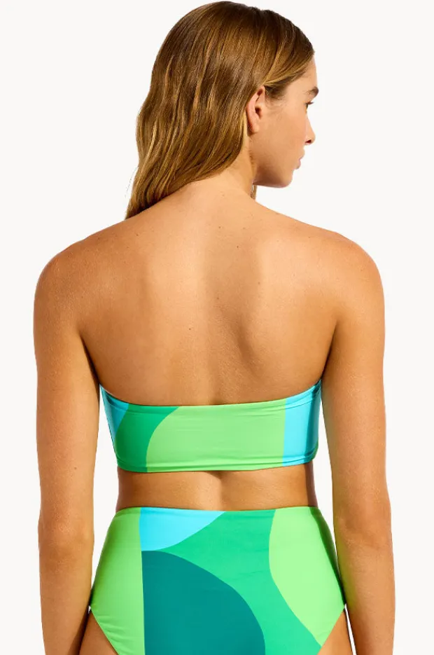 Bikini Tops|Seafolly Sorrento Reversible Tube Top Vivid green