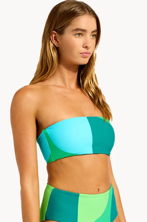 Bikini Tops|Seafolly Sorrento Reversible Tube Top Vivid green
