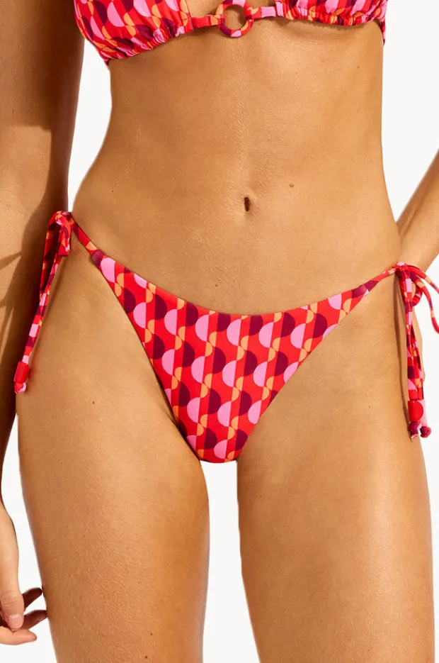 Bottoms|Seafolly Sorrento Tie Side Rio Pant Flame