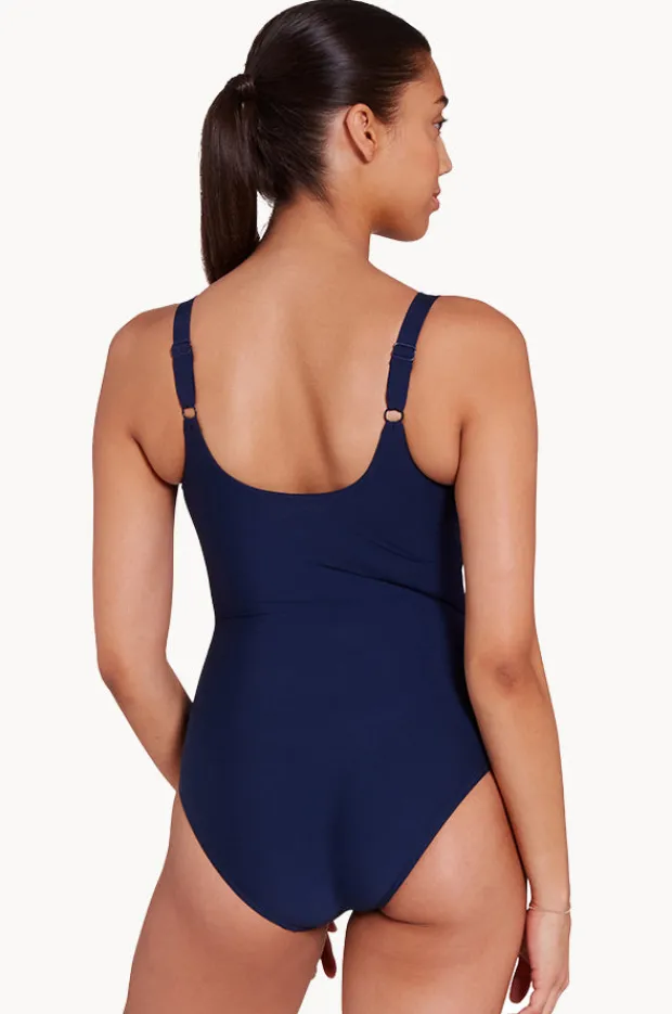 One Pieces|Zoggs Spatial Macmaster Adjustable Scoopback One Piece Navy/multi