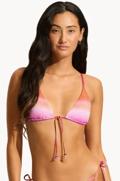 Bikini Tops|Seafolly Spectrum Slide Tri Hot pink
