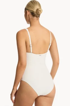 One Pieces|Sea Level Spinnaker Cross Front One Piece White