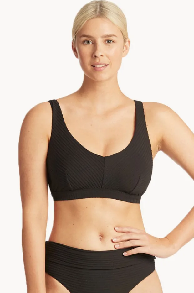 Bikini Tops|Sea Level Spinnaker E/F Cup Bralette Black