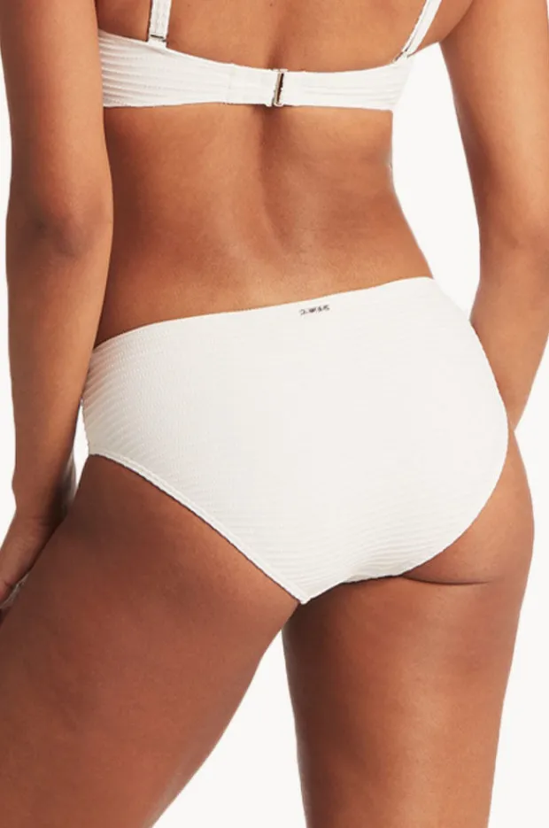 Bottoms|Sea Level Spinnaker Mid Bikini Pant White
