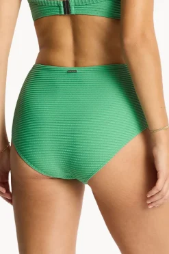 Bottoms|Sea Level Spinnaker Panelled High Waist Pant Moss