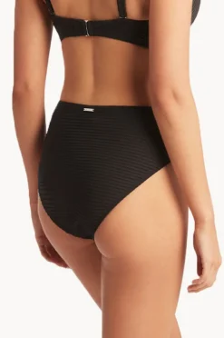 Bottoms|Sea Level Spinnaker Retro High Waist Pant Black