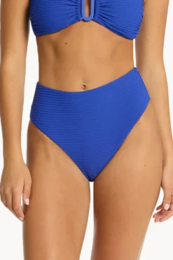 Bottoms|Sea Level Spinnaker Retro High Waist Pant Cobalt