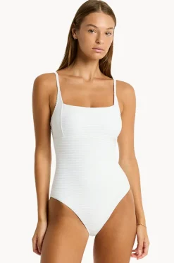 One Pieces|Sea Level Spinnaker Square Neck One Piece White