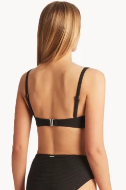 Bikini Tops|Sea Level Spinnaker U Bar Bandeau Black