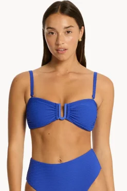 Bikini Tops|Sea Level Spinnaker U Bar Bandeau Cobalt