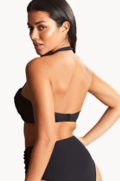 Bikini Tops|Panache Spirit Ella F Cup Twist Bandeau BLACK