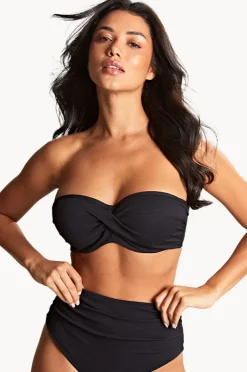 Bikini Tops|Panache Spirit Ella G Cup Twist Bandeau BLACK