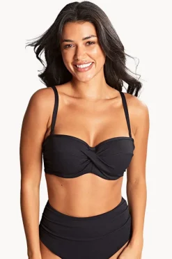 Bikini Tops|Panache Spirit Ella G Cup Twist Bandeau BLACK