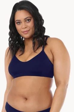 Bikini Tops|Base Swim Sports Crop Navy