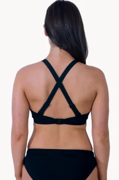 Bikini Tops|Base Swim Sports High Neck Crop BLACK