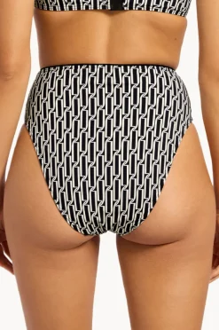 Bottoms|Jets Spring Geo High Waist High Leg Pant Black