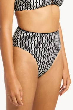 Bottoms|Jets Spring Geo High Waist High Leg Pant Black