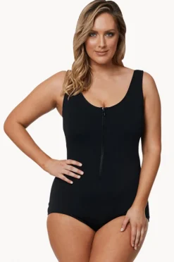 One Pieces|Funkita Still DD/E Zip Front One Piece BLACK