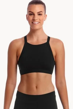 Bikini Tops|Funkita Still Hi Light Sports Top Black