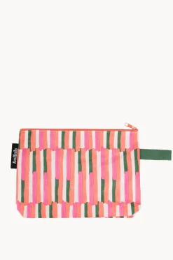 Travel|Kollab Streaky Clutch Pink/green