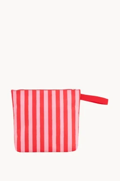 Travel|Bags|Annabel Trends Stripe Beach Wet Pouch Red