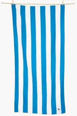 Towels|Towels|Dock And Bay Stripe Cabana Microfibre Towel Bondi blue