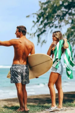 Towels|Towels|Dock And Bay Stripe Cabana Microfibre Towel Green cancun