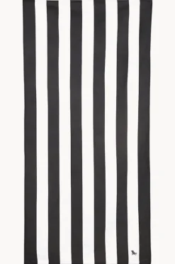 Towels|Towels|Dock And Bay Stripe Cabana Microfibre Towel Charcoal