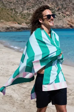 Towels|Towels|Dock And Bay Stripe Clubhouse Microfibre Towel Pastel