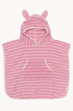 Towel Robes & Ponchos|Towel Robes & Ponchos|Sunny Life Stripe Cotton Candy Kids Hooded Towel Pink