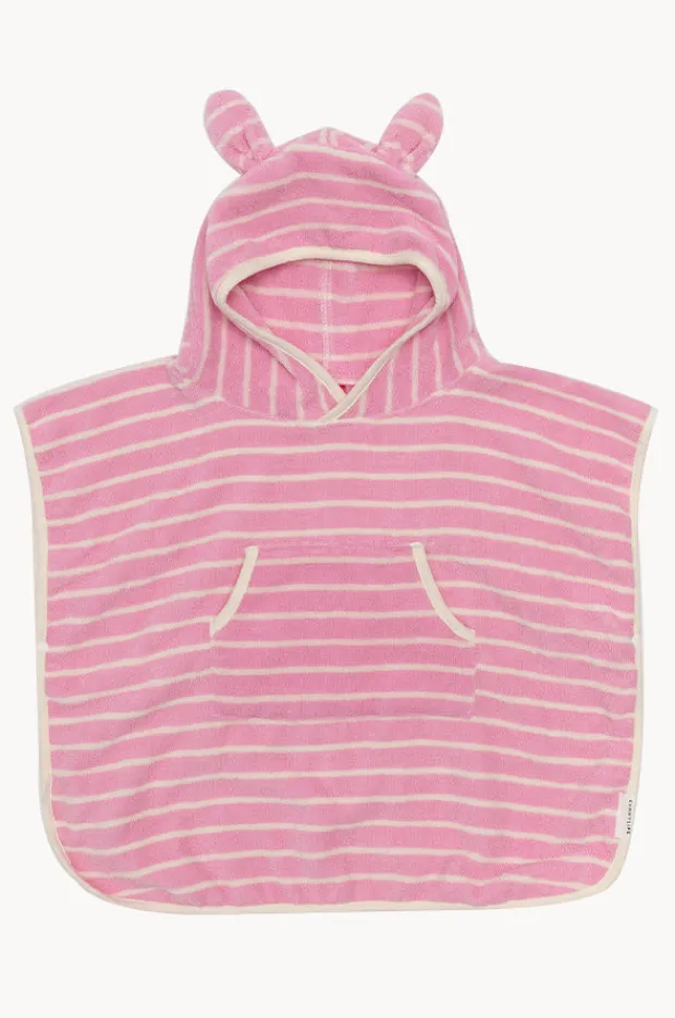 Towel Robes & Ponchos|Towel Robes & Ponchos|Sunny Life Stripe Cotton Candy Kids Hooded Towel Pink