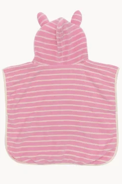Towel Robes & Ponchos|Towel Robes & Ponchos|Sunny Life Stripe Cotton Candy Kids Hooded Towel Pink
