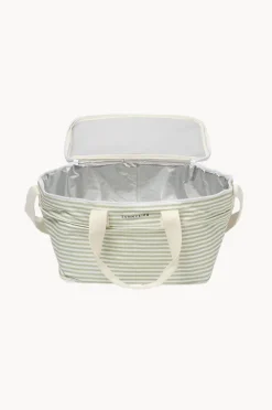 Cooler Bags|Picnic Vibes|Sunny Life Stripe Light Cooler Bag Sage
