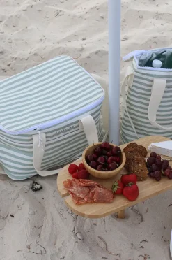 Cooler Bags|Picnic Vibes|Sunny Life Stripe Light Cooler Bag Sage