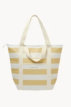 Cooler Bags|Picnic Vibes|Sunny Life Stripe Light Cooler Tote Butternut